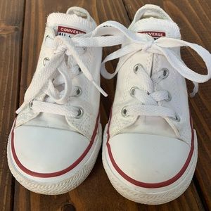 White Converse sneakers size 8 toddler